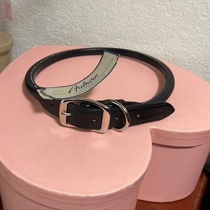 NEW Leather Dog collar black